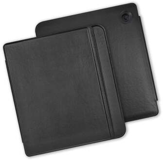 Lunso Kobo Libra Colour hoes (7 inch) - echt leren sleepcover - Zwart