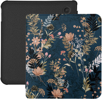 Lunso Kobo Libra Colour hoesje (7 inch) - Vegan Saffiano Leren Sleep Cover - Urban Park Blauw, Meerdere kleuren