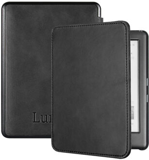Lunso Lederen sleepcover hoes - Kobo Glo / Glo HD / Touch 2.0 (6 inch) - Zwart