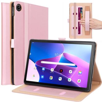Lunso Lenovo Tab M10 Plus Gen 3 (3e generatie) - Luxe Bookcase hoes - Rose Goud
