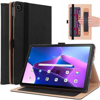 Lunso Lenovo Tab M10 Plus Gen 3 (3e generatie) - Luxe Bookcase hoes - Zwart