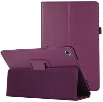 Lunso Lenovo Tab M10 Plus Gen 3 (3e generatie) - Stand flip Bookcase hoes - Paars