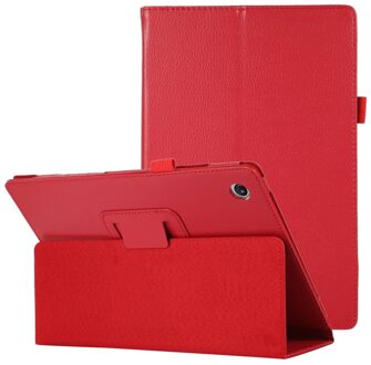 Lunso Lenovo Tab M10 Plus Gen 3 (3e generatie) - Stand flip Bookcase hoes - Rood