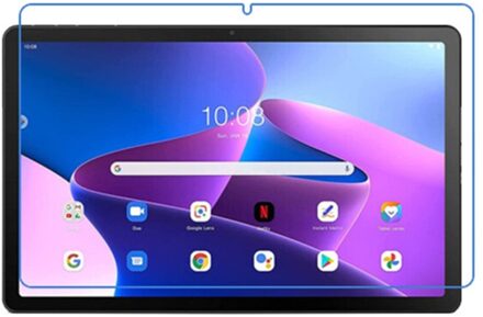Lunso Lenovo Tab M10 Plus Gen 3 Beschermfolie (3e generatie) - 2 stuks Full cover Screenprotector Wit