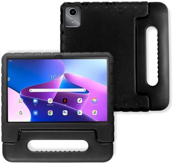 Lunso Lenovo Tab M11 - EVA Schokbestendige Kinderhoes met handvat - Zwart