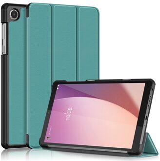 Lunso Lenovo Tab M8 Gen 4 (8 inch) - Tri-Fold Bookcase hoes - Groen
