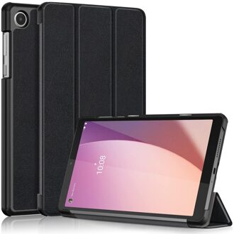 Lunso Lenovo Tab M8 Gen 4 (8 inch) - Tri-Fold Bookcase hoes - Zwart