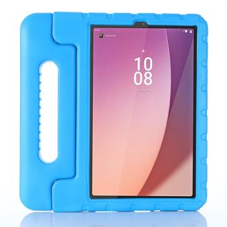 Lunso Lenovo Tab M9 (9 inch) - EVA Schokbestendige Kinderhoes met handvat - Lichtblauw
