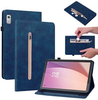 Lunso Lenovo Tab M9 (9 inch) - Luxe Bookcase hoes - Donkerblauw
