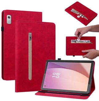 Lunso Lenovo Tab M9 (9 inch) - Luxe Bookcase hoes - Rood
