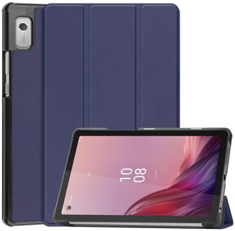 Lunso Lenovo Tab M9 (9 inch) - Tri-Fold Bookcase hoes - Donkerblauw