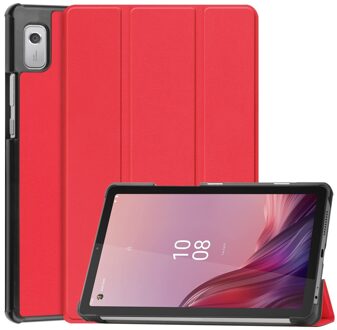 Lunso Lenovo Tab M9 (9 inch) - Tri-Fold Bookcase hoes - Rood