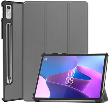 Lunso Lenovo Tab P11 Pro Gen 2 (2e generatie) - Tri-Fold Bookcase hoes - Grijs