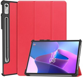 Lunso Lenovo Tab P11 Pro Gen 2 (2e generatie) - Tri-Fold Bookcase hoes - Rood