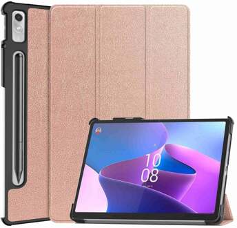 Lunso Lenovo Tab P11 Pro Gen 2 (2e generatie) - Tri-Fold Bookcase hoes - Rose Goud