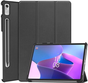 Lunso Lenovo Tab P11 Pro Gen 2 (2e generatie) - Tri-Fold Bookcase hoes - Zwart