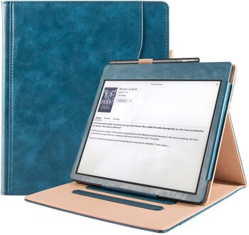 Lunso Luxe sleepcover stand hoes - Kobo Elipsa (10.3 inch) - Blauw