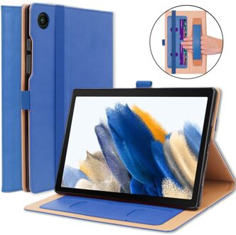 Lunso Luxe stand flip sleepcover hoes - Samsung Galaxy Tab A8 (2021) - Blauw