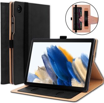 Lunso Luxe stand flip sleepcover hoes - Samsung Galaxy Tab A8 (2021) - Zwart