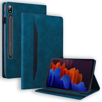 Lunso Luxe stand flip sleepcover hoes - Samsung Galaxy Tab S7 / S8 - Blauw