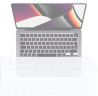 Lunso MacBook Air 13 (2022-2026) / Air 15 / Pro 14 / Pro 16 (2021-2026) - Keyboard Cover (EU) - Transparant
