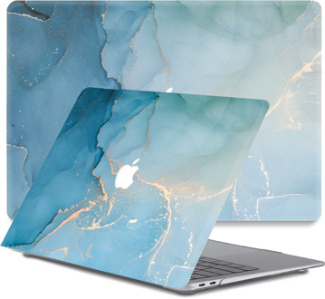 Lunso MacBook Air 13 inch (2010-2017) cover hoes - case - Aciano Azul Blauw, Goud, Groen, Meerdere kleuren