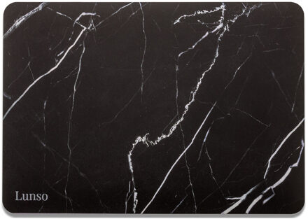 Lunso MacBook Air 13 inch (2018-2019) cover hoes - case - Marble Ace Zwart, Wit