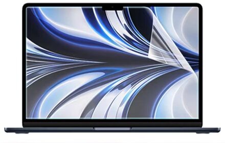 Lunso MacBook Air 13 inch (2022-2025) Beschermfolie - Full cover Screen protector Wit