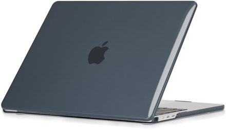 Lunso MacBook Air 13 inch (2022-2025) cover hoes - case - Glanzend Zwart