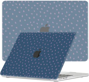 Lunso MacBook Air 13 inch (2022-2025) cover hoes - case - Purple Pips Blauw, Paars
