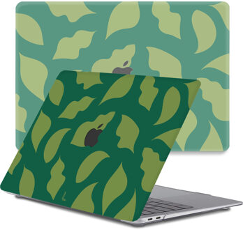 Lunso MacBook Air 13 inch M1 (2020) cover hoes - case - Autumn Leaves Groen