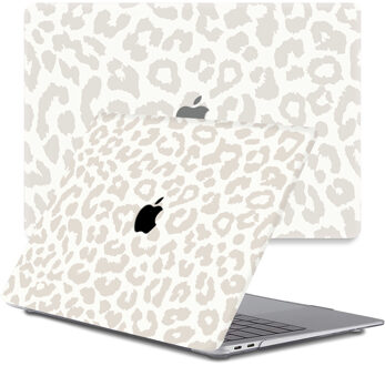 Lunso MacBook Air 13 inch M1 (2020) cover hoes - case - Calm Serengeti Wit, Grijs