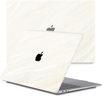 Lunso MacBook Air 13 inch M1 (2020) cover hoes - case - Creamy Vibes Wit