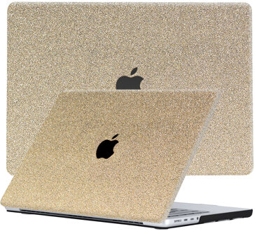 Lunso MacBook Air 13 inch M1 (2020) cover hoes - case - Glitter Goud