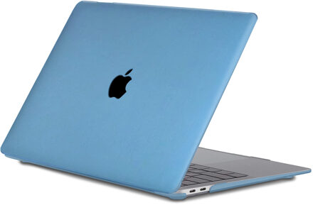 Lunso MacBook Air 13 inch M1 (2020) cover hoes - case - Sand Light Blue Blauw
