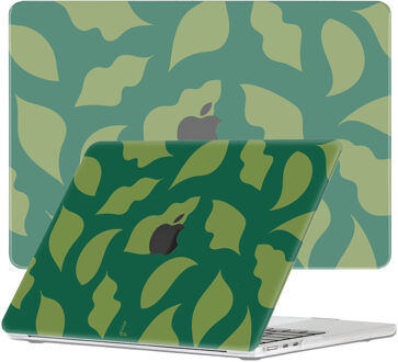 Lunso MacBook Air 13 inch M2/M3 (2022-2024) cover hoes - case - Autumn Leaves Groen