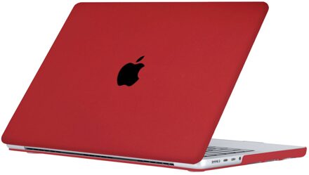 Lunso MacBook Air 13 inch M2/M3 (2022-2024) cover hoes - case - Sand Bordeaux Red Rood