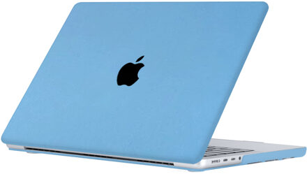 Lunso MacBook Air 13 inch M2/M3 (2022-2024) cover hoes - case - Sand Light Blue Blauw