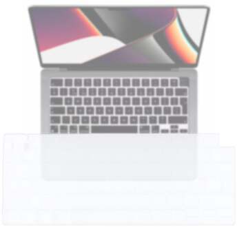 Lunso MacBook Air 13 (M2/M3) / Air 15 (M2/M3) / Pro 14 / Pro 16 (M1/M2) - Keyboard Cover (EU) - Transparant
