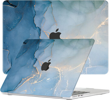 Lunso MacBook Air 15 inch (2023-2025) cover hoes - case - Aciano Azul Blauw, Goud, Groen, Meerdere kleuren