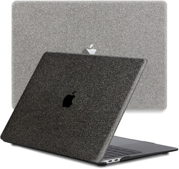 Lunso MacBook Air 15 inch (2023-2025) cover hoes - case - Glitter Zwart