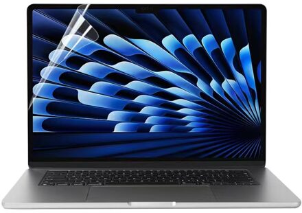 Lunso MacBook Air 15 inch (2023-2026) Beschermfolie - Full cover Screen protector Wit