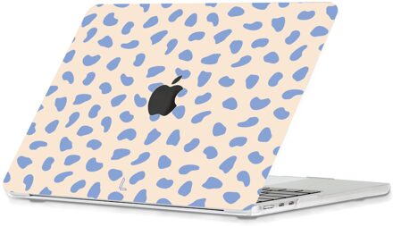 Lunso MacBook Air 15 inch (2023-2026) cover hoes - case - Azure Pebble Blauw, Wit