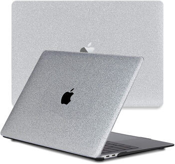 Lunso MacBook Air 15 inch M2/M3 (2023-2024) cover hoes - case - Glitter Zilver