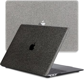 Lunso MacBook Air 15 inch M2/M3 (2023-2024) cover hoes - case - Glitter Zwart