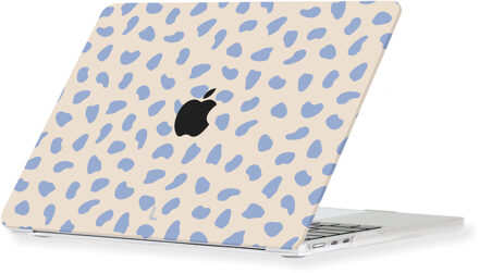 Lunso MacBook Neo cover hoes - case - Azure Pebble Blauw, Wit