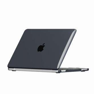 Lunso MacBook Neo cover hoes - case - Glanzend Zwart