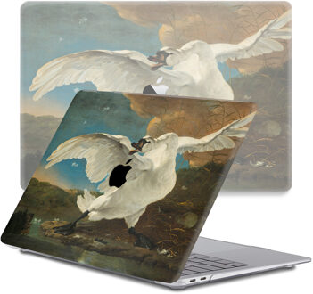 Lunso MacBook Pro 13 inch M1/M2 (2020-2022) cover hoes - case - De Bedreigde Zwaan Wit, Meerdere kleuren