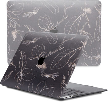Lunso MacBook Pro 13 inch M1/M2 (2020-2022) cover hoes - case - Dragonfly Black Zwart, Goud