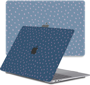 Lunso MacBook Pro 13 inch M1/M2 (2020-2022) cover hoes - case - Purple Pips Blauw, Paars